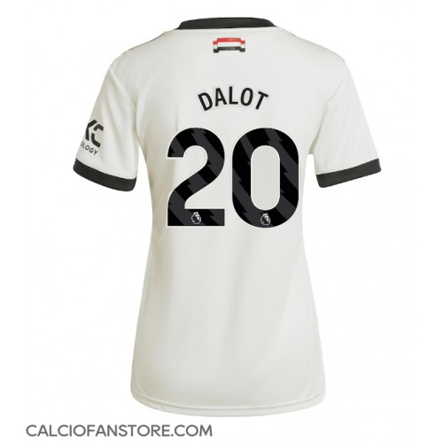 Maglia Calcio Manchester United Diogo Dalot #20 Terza Divisa Donna 2024-25 Manica Corta